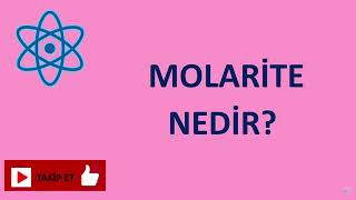 MOLARİTE NEDİR [upl. by Nanor]