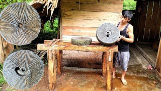 Make your own flour mill to make animal feed using stone primitive technology [upl. by Aitnahc]