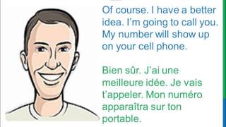 Dialogue 31  English French Anglais Français  Phone number  Numéro de téléphone [upl. by Eiaj]