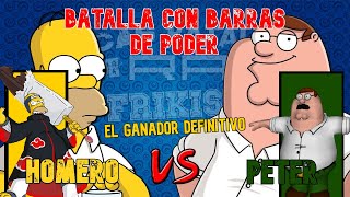 Homer vs Peter Griffin  PELEA CON BARRAS de PODER  Épicas Batallas de Rap del Frikismo  Keyblade [upl. by Alphonsine270]