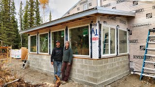 Rafters Roofing amp Installing Windows  DIY Seed Room Build [upl. by Kurys]