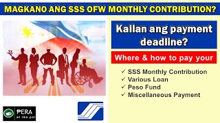 SSS OFW Monthly Contribution 2022 Where and how to pay your SSS contribution  SSS Payment Deadline [upl. by Hannala]