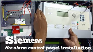 Siemens fire alarm control panel installation connection smock detectormodule Sounder connection [upl. by Dirrej]