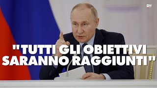 Putin quotAbbiamo liberato il Donbass dalloccupante nazistaquot [upl. by Alberta15]