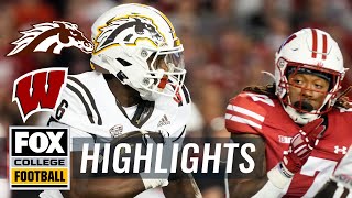 Western Michigan Broncos vs Wisconsin Badgers Highlights  FOX College Football [upl. by Kristine]