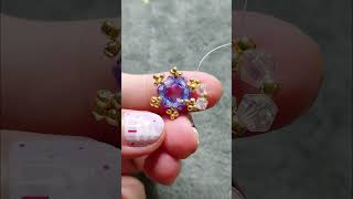 1 minute how to make beaded earrings making bicone earrings easy diy [upl. by Eenet]