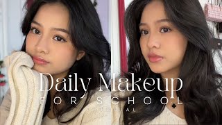 Daily Makeup Tutorial for School beginnerfriendly [upl. by Rafaelof]