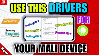 INSTALL RIGHT mali gpu DRIVERS  for your MALI DEVICE  NEW MALI GPU DRIVERS FOR LOW END DEVICE [upl. by Malin]