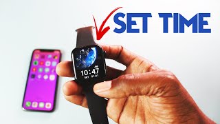 How to SET TIME on a SmartWatch  2 Easy Methods [upl. by Nalahs12]