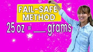 Convert Ounces to Grams  FailSafe Method [upl. by Castera]