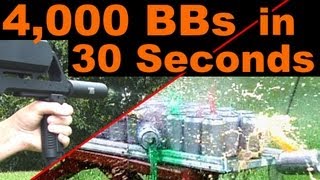 8000 RPM Airsoft Gun vs 50 Cans Strafer MK4 [upl. by Oine]