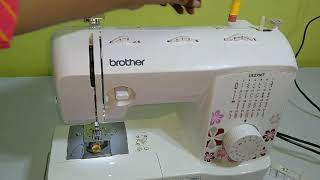 How to put thread in an automatic sewing machine brother LX27NT DIY Automatic threader  needle [upl. by Aurea]