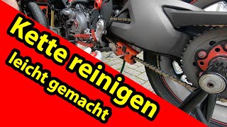 Motorrad Kette schnell und einfach reinigen  Tutorial [upl. by Ative]