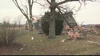 Storm causes building damage in Beallsville [upl. by Ttayh]