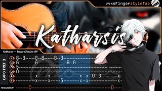 Tokyo Ghoulre Season 2 OP  Katharsis  Fingerstyle Guitar Cover  TABS Tutorial [upl. by Akeinahs]