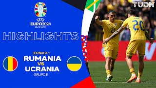 HIGHLIGHTS  Rumania vs Ucrania  UEFA EURO 2024  J1  TUDN [upl. by Alleyn338]