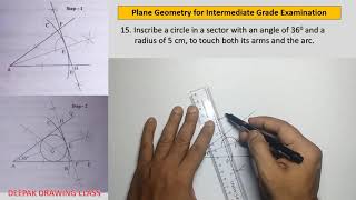 15 Inscribe a circle in a sector  Intermediate Plane Geometry [upl. by Anahsahs]