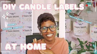 Howto print labels at home using Canva and Avery labels CANDLE BUSINESS IN NYC☁️canvadesign [upl. by Led]