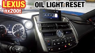 How to reset oil maintenance light on lexus nx200t [upl. by Eeramit]