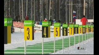 Biathlon Verfolgung der Männer in Kontiolathi 2012 [upl. by Aihseyt]