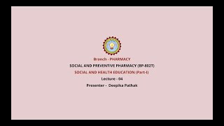 Social and Preventive Pharmacy  Social and Health Education Part1  AKTU Digital Education [upl. by Namrak]