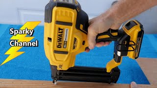 DeWalt 20V Max Brad Nailer 18 GA Cordless Brad Nailer Kit DCN680D1 Review [upl. by Niknar]