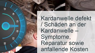 Kardanwelle defekt  Kosten » Symptome » Reparatur [upl. by Hteazile]