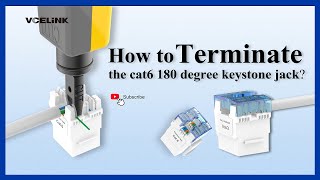 How to Terminate the CAT6 180 Degree RJ45 Keystone Jacks｜VCELINK [upl. by Salem731]