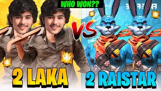 2 LAKA GAMER VS 2 RAISTAR CHALLENGE😱 WHO WON GARENA FREE FIRE [upl. by Nyleda]