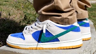 Nike SB Dunk Low Pro Phantom Malachite Hyper Royal Review and on Feet [upl. by Raseta]