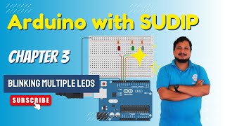 Arduino with Sudip  Chapter 3  Blinking multiple LEDs in TinkerCAD [upl. by Eicram909]