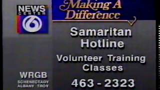 1994 WRGB Samaritan Hotline AGDAY Commercial [upl. by Sharleen725]