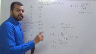 Mean Deviation from median Continuous series [upl. by Berlyn]