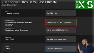 CANCELAR SUSCRIPCIÓN DE XBOX GAME PASS DESDE XBOX SERIES SX [upl. by Falcone]