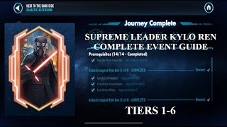 Complete Unlock Guide For Unlocking Supreme Leader Kylo Ren Easy Strategy For Tiers 16 [upl. by Ignatz]