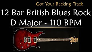 Backing Track  12 Bar British Blues Rock in D Major [upl. by Salb]