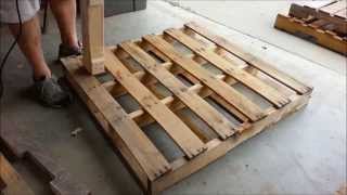 Pallet Recycling With A Drill Powered Dismantling Tool [upl. by Hankins345]