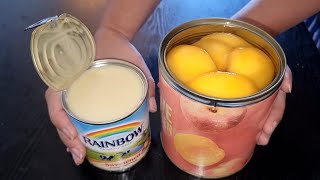 Beat Condensed Milk with Peaches The Best NoBake Autumn Dessert [upl. by Pax]