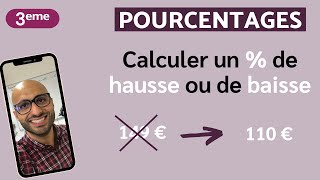 Calculer un pourcentage hausse ou baisse [upl. by Bennion727]