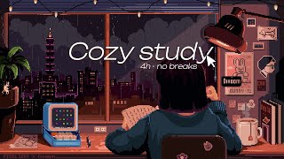 4 HOURS STUDY GIRL  Cozy lofi music and rain in background [upl. by Laleb]