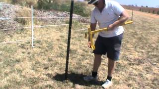 steel Post driver and star steel picket post lifter Shearing and Fencing Videos 011 [upl. by Eatnohs825]