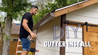 How to Install Gutters on a Shed  Howto [upl. by Mllly808]