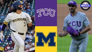 10 TCU vs Michigan Highlights  Shriners College Classic  2023 College Baseball Highlights [upl. by Llebyram]