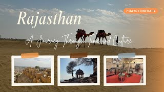 Rajasthan Itinerary  7 days  Jaipur  Jaisalmer  Jodhpur  Udaipur [upl. by Island979]