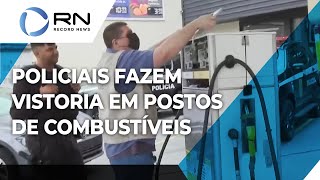 Policiais fazem vistoria em postos de combustíveis [upl. by Miki]