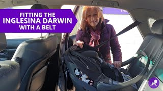 How to fit the Inglesina Darwin car seat with a belt  Baby Lady [upl. by Moazami173]