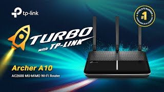 TPLink Archer A10 AC2600 Wireless Router WiFi Speedtest [upl. by Akinad]