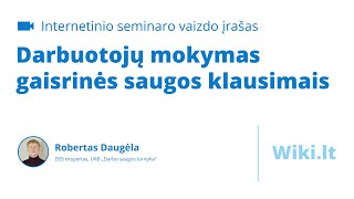 Darbuotojų mokymas gaisrinės saugos klausimais [upl. by Latini]