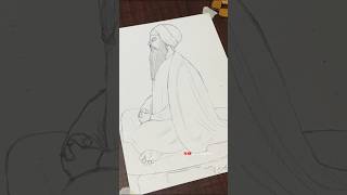 Dhan Shri Guru Arjan Dev Ji Drawing🪯 drawing howtodraw kiratjotsingharts shorts guruarjandevji [upl. by Bright]