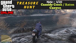 GTA Online Treasure Hunt Location 3 Cassidy Creek  Raton Canyon [upl. by Esej320]